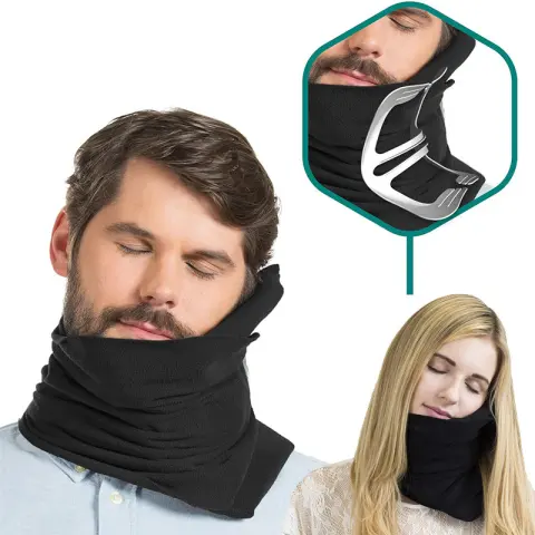 Travel U-shaped Pillow Portable Afternoon Nap Warm Outdoor Fleece-lined