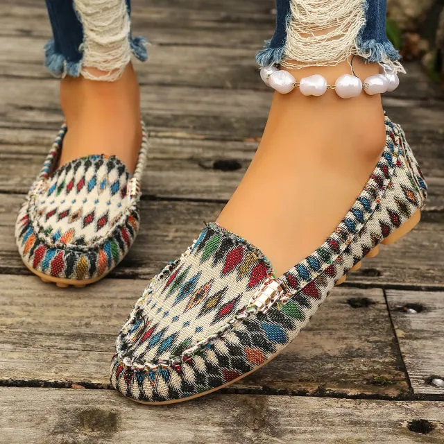 Women's Shoes Flat Round Toe Low cut Plus Size Beige - Shop at LoveMi