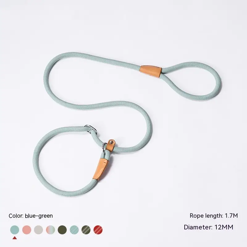 Large, Medium And Small Dogs Explosion-proof Hand Holding Rope — Blue green, Applicable within 10to75kg