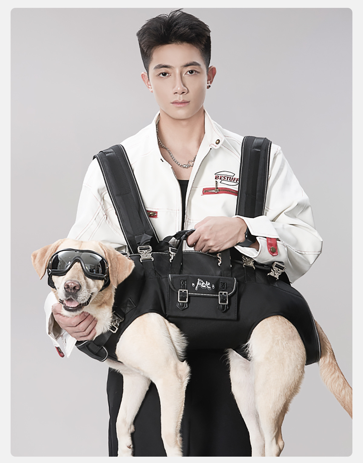 Pet Double-shoulder Crossbody Dog Harness detail photo 9
