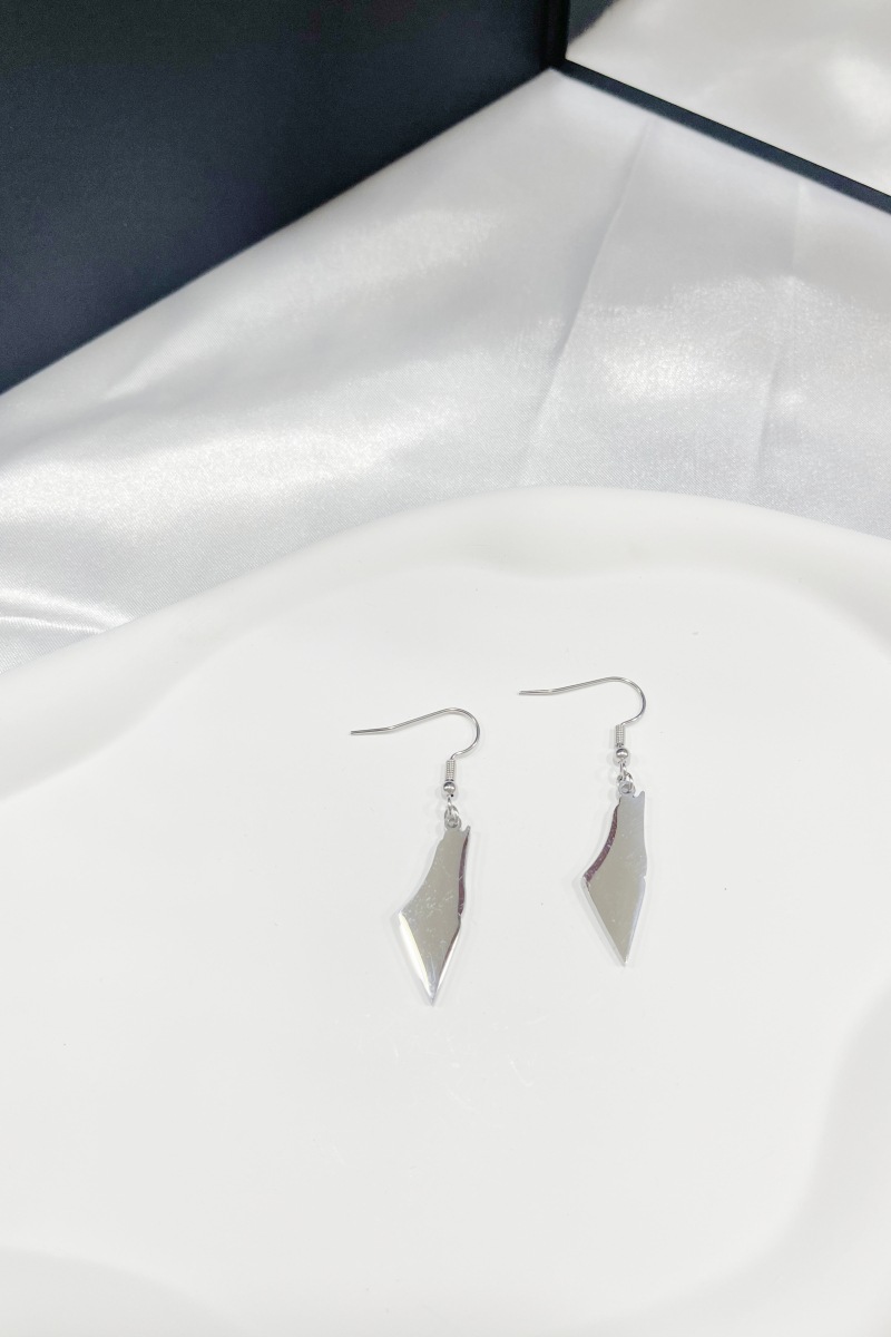 European And American Fashion Map Stainless Steel Earrings