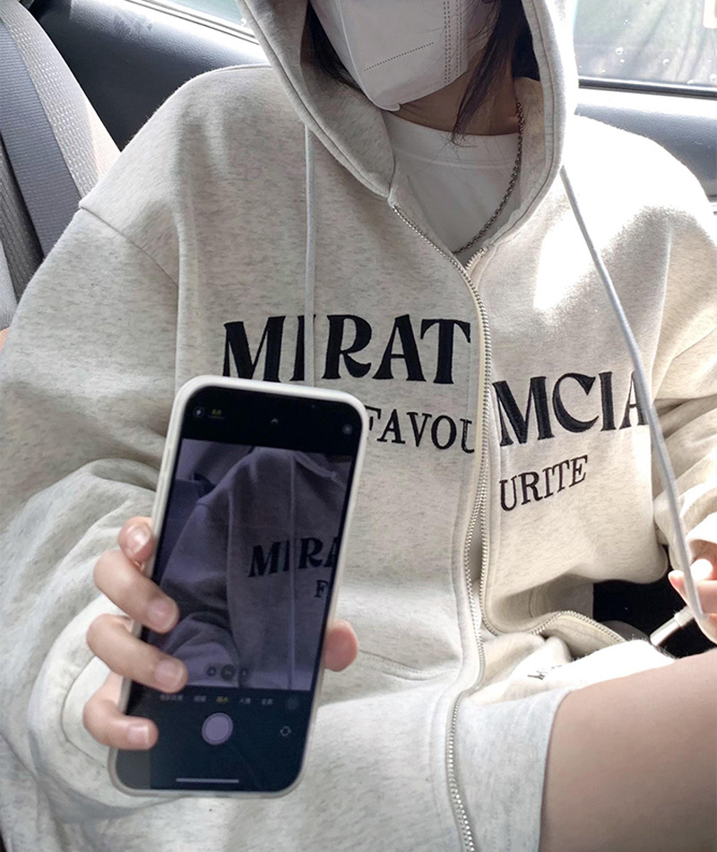 Women's Retro Easy Matching Loose Zip Hoodie Coat