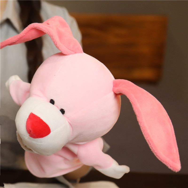 Pink Rabbit Hand Puppet