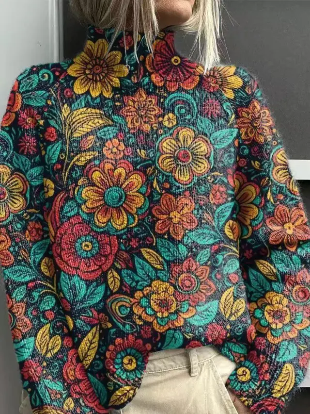 Christmas Abstract Print Casual Cardigan Coat Style3 - Shop at LoveMi