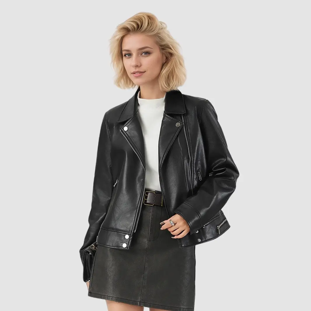 Women's Short Leather Jacket