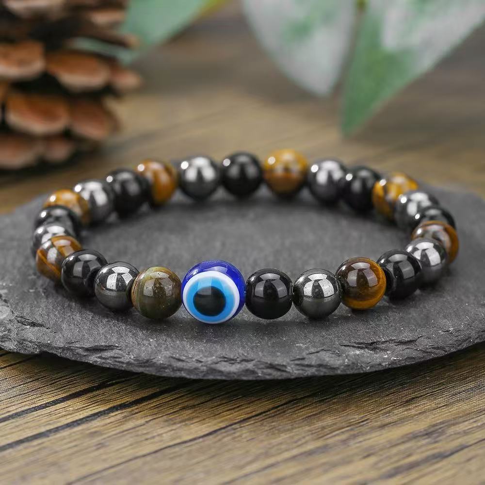 Lapis Lazuli Tiger Eye Bead Bracelet
