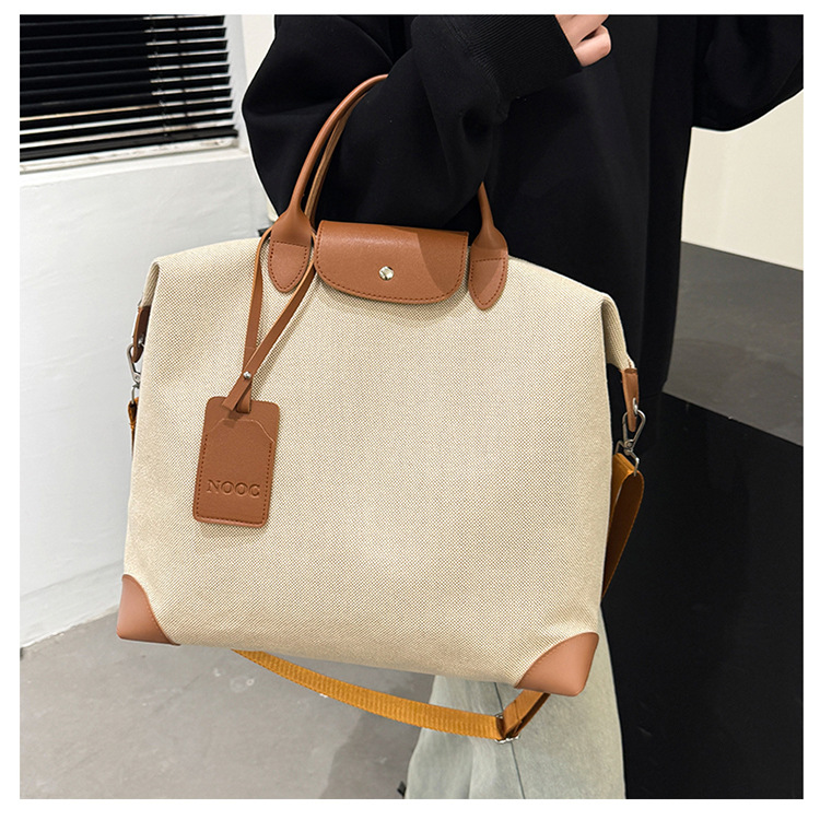 Brown Canvas Shoulder Duffel