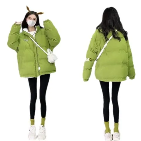 Casual All matching Loose Cotton Coat Green - Shop at LoveMi