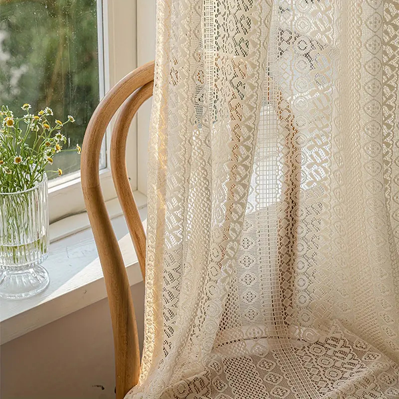 Title 1, Lace Transparent Window Screen Fabric Curtain