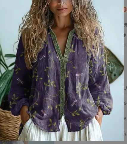 Women's 3D Printed Casual Floral Shirt Floral - Shop at LoveMi