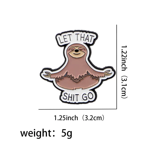 Brooch Cartoon Golden M Badge Creative English Letters Nr11038 - Shop at LoveMi