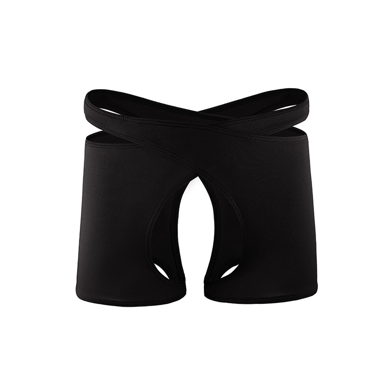 Mens Sexy Hollow-Out Lingerie Boxer Briefs