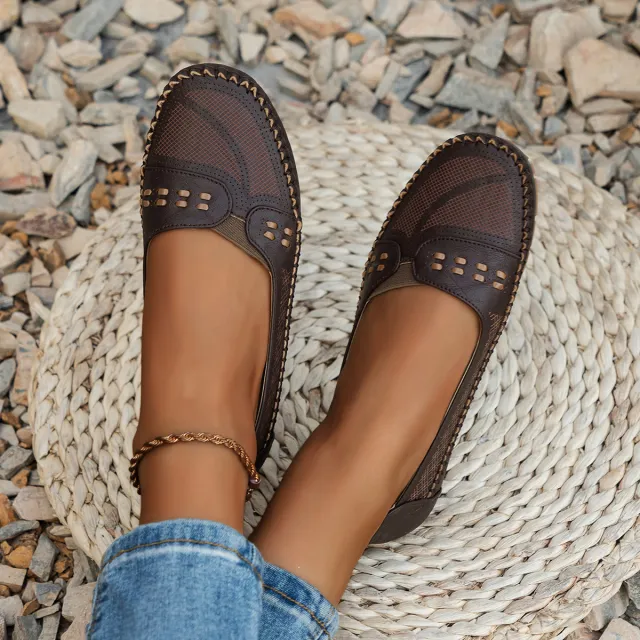 Suture Laser Women's Flat Loafers Brown - Shop at LoveMi