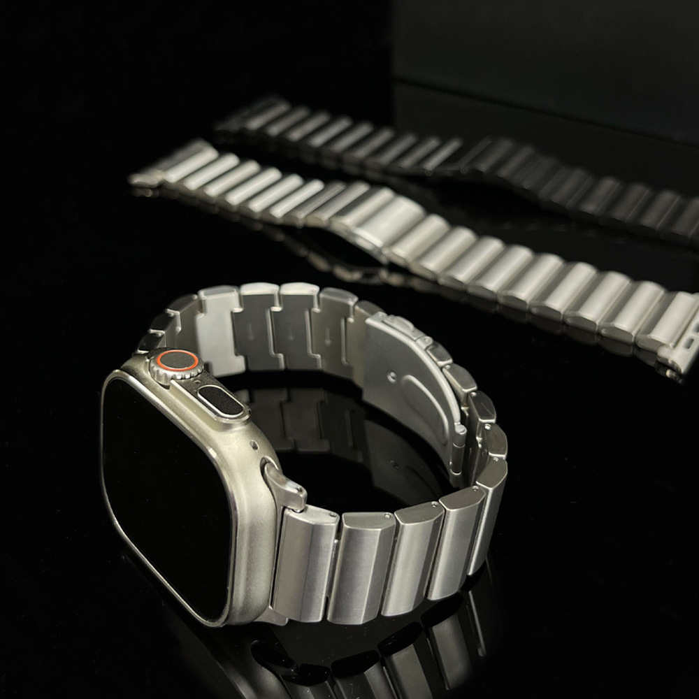 Title 9, Large Particle Titanium Alloy Watch Strap