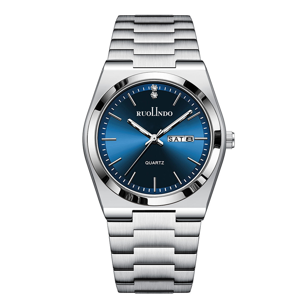 RUOLINDO Ultra-thin butterfly-clasp watch front view