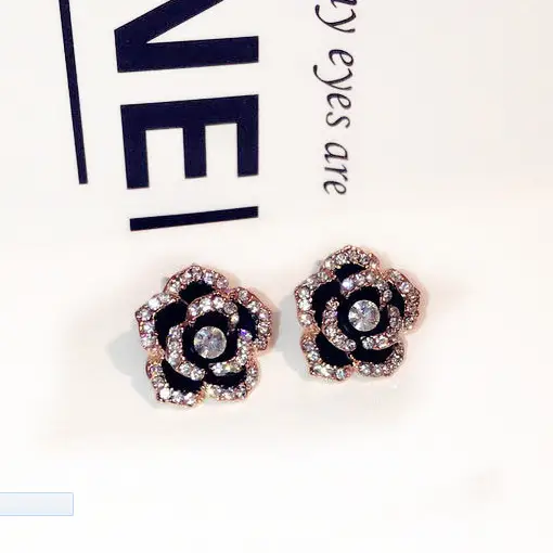 Rose Temperament Stud Earrings For Women