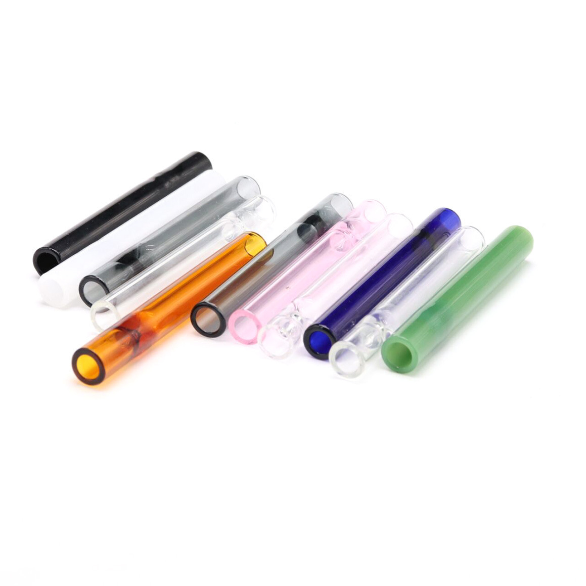 Color Borosilicate Glass Smoke Tube Juice Straw