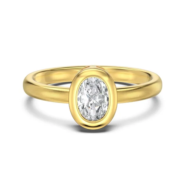 Women's Casual Oval Egg shaped Zircon Ring Gold - Shop at LoveMi