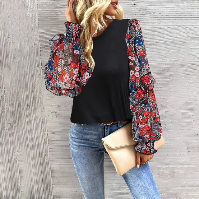 Women's Elegant Long sleeved Top For Spring And Summer Red - Shop at LoveMi