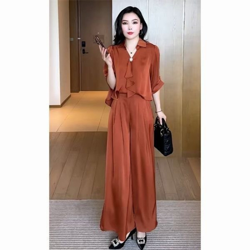 Short-Sleeve Top and Wide-Leg Trousers Set, picture 5 of 5