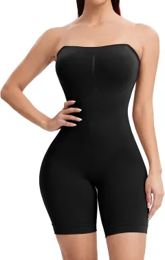Women's Breasts Support Push Up Corset One-piece Girdle Detachable Shoulder Strap Tight Corset - Black - View 1
