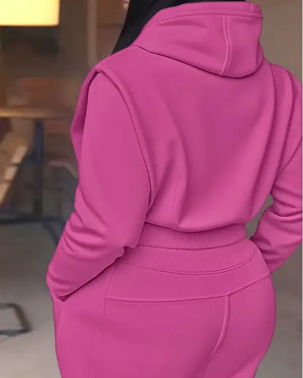 Ladies' Casual Sporty Fashion Sweatsuit Glittering Powder - Shop at LoveMi