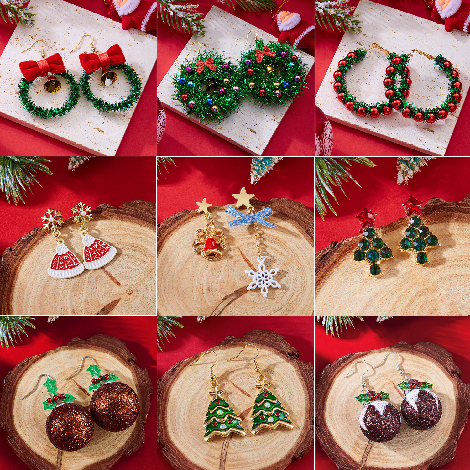 Diamond Christmas Tree Bow Garland Bell