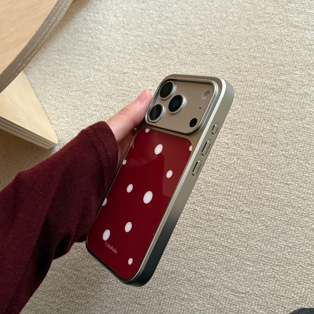 Hong Kong-style Red Irregular, Relaxed Polka-dot Phone Case