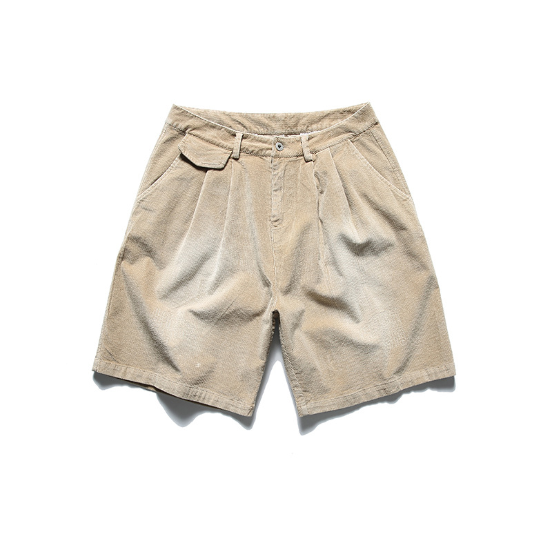 Title 13, Pit Washed Solid Color Shorts Retro Casual Stra...