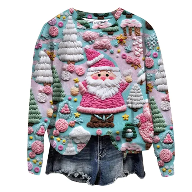 Christmas Street Fashion Round neck Shirt Top Style 1 3Xl - Shop at LoveMi