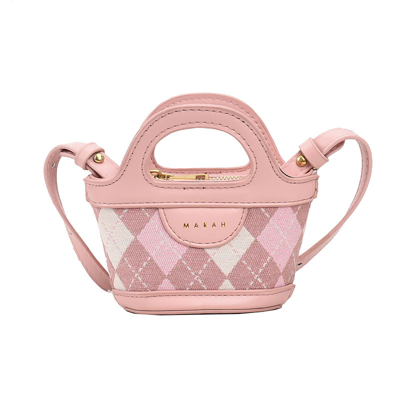 Korean-style Patchwork Fashion Plaid Niche Mini Tote Crossbody Bag