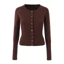 Dark Brown Cardigan 6510