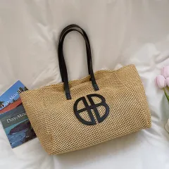 Summer Retro Large Capacity Tote Bag For Women - Black - View 1