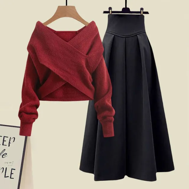 Autumn And Winter Western Style Fried Street Suit Women Red - Shop at LoveMi