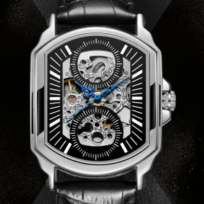 Square Antique Mechanical Watch Dial Detail