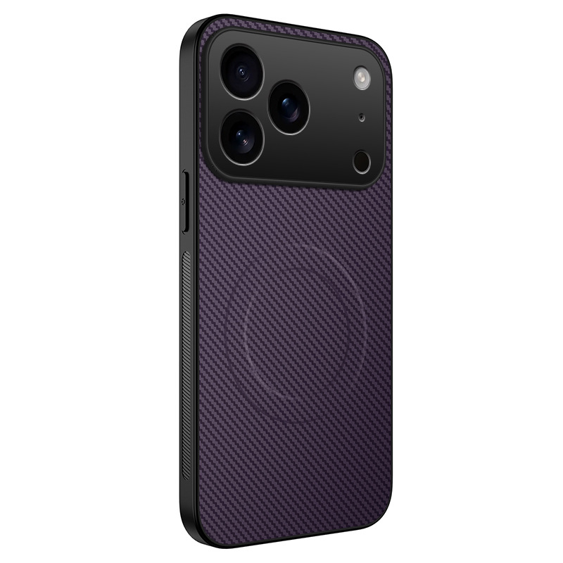Carbon-fiber-pattern Magnetic Phone Case Matte Protective Cover 5