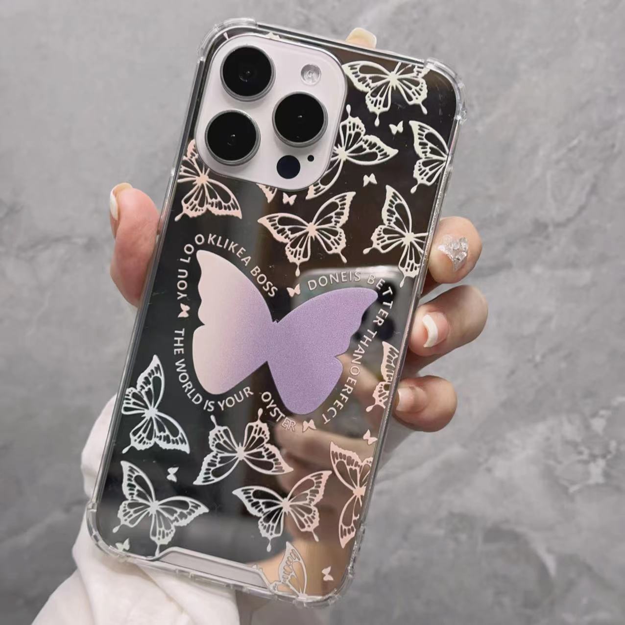 White Butterfly Mirror