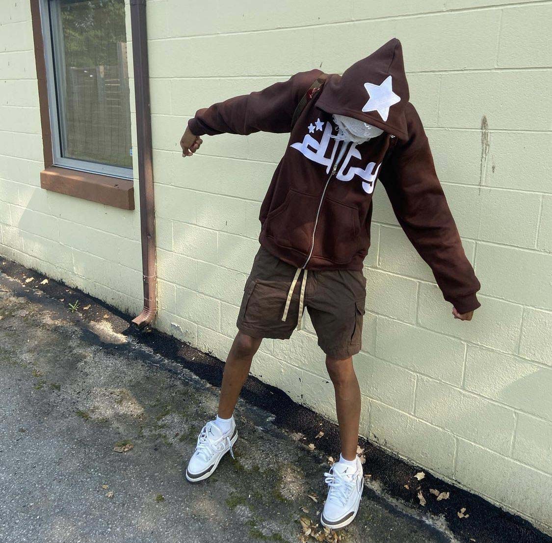 Autumn And Winter European And American Personalized Trendy Printing Sweater Cardigan High Street Casual Hip Hop Metal Zipper Coat Top