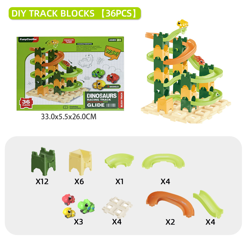 Dinosaur Catapult Track Race Marble Assembled Toy