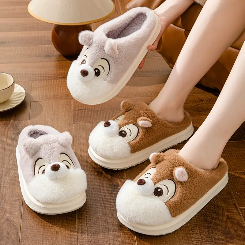 Cute Squirrel Home Decor Slippers Home Warm