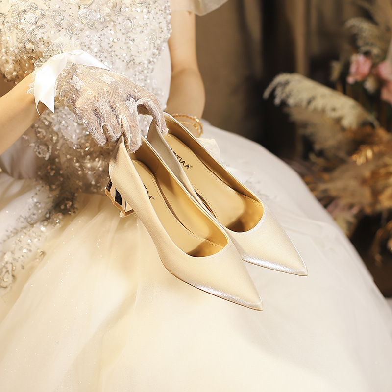Apricot New Arrival Banquet Bridal Shoes 2