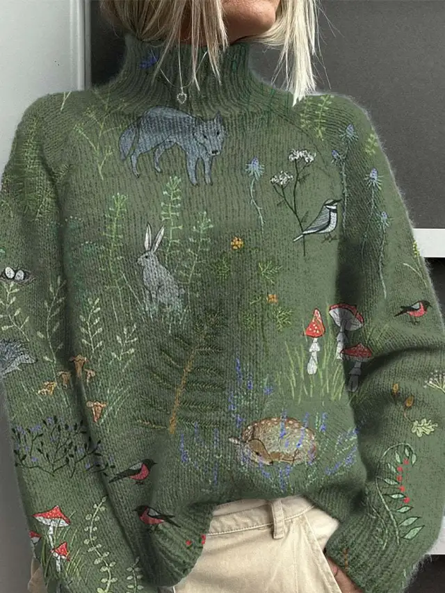 Women's Simple Printed Casual Coat Cardigan Sweater 1Style M - Shop at LoveMi