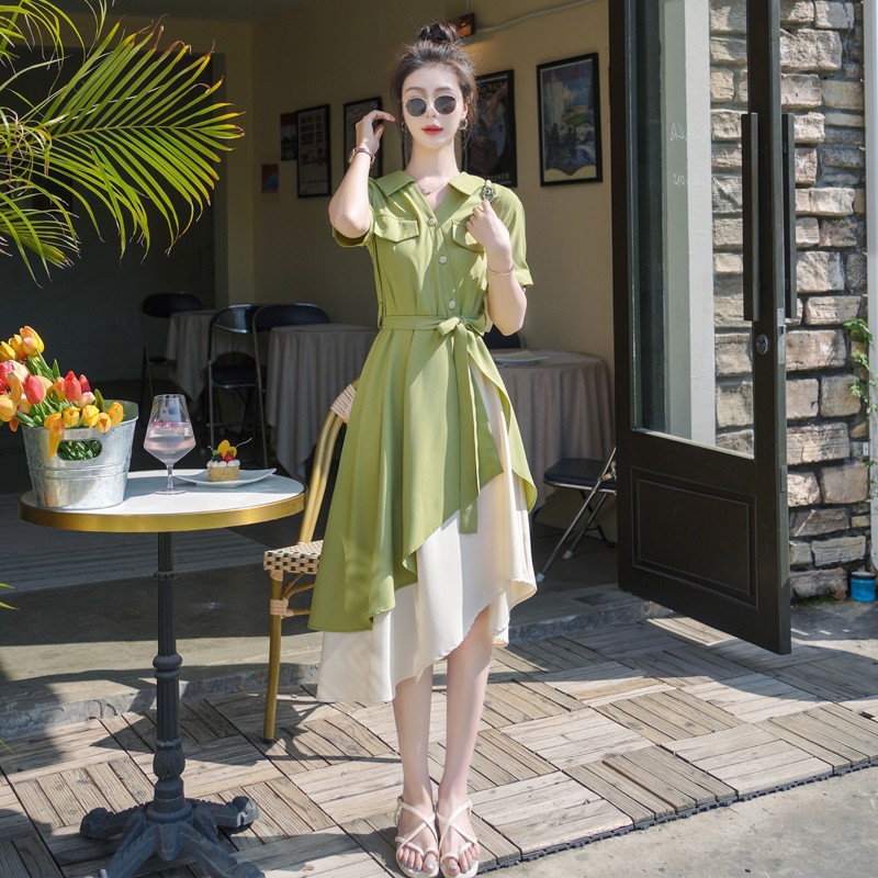 Plus Size High-grade Dress Women's Summer Irregular