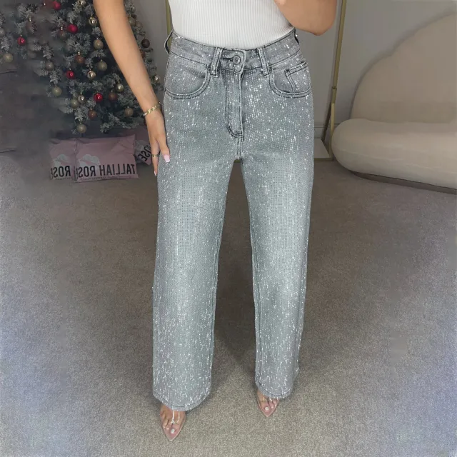Summer High Waist All matching Pants Women's Denim Gb2568 Light Gray - Shop at LoveMi