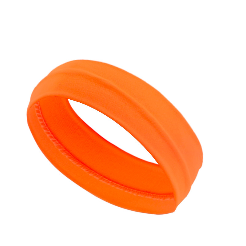 Women's Plain Sports Headband Yoga Hair Band Elastic And Sweat absorbing Hair Band Fluorescent Orange - Shop at LoveMi