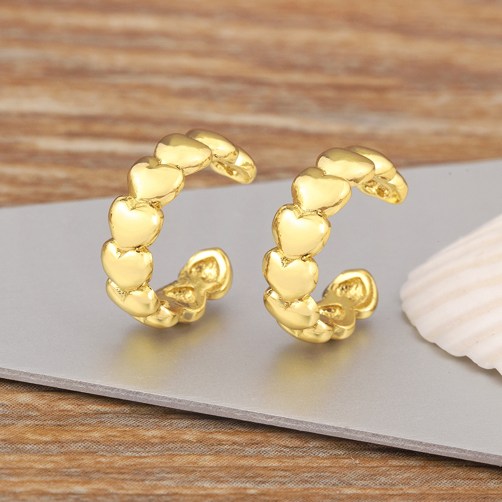 Copper-plated 18k Real Gold Personalized And Creative European And American Style No Ear Piercing Required
