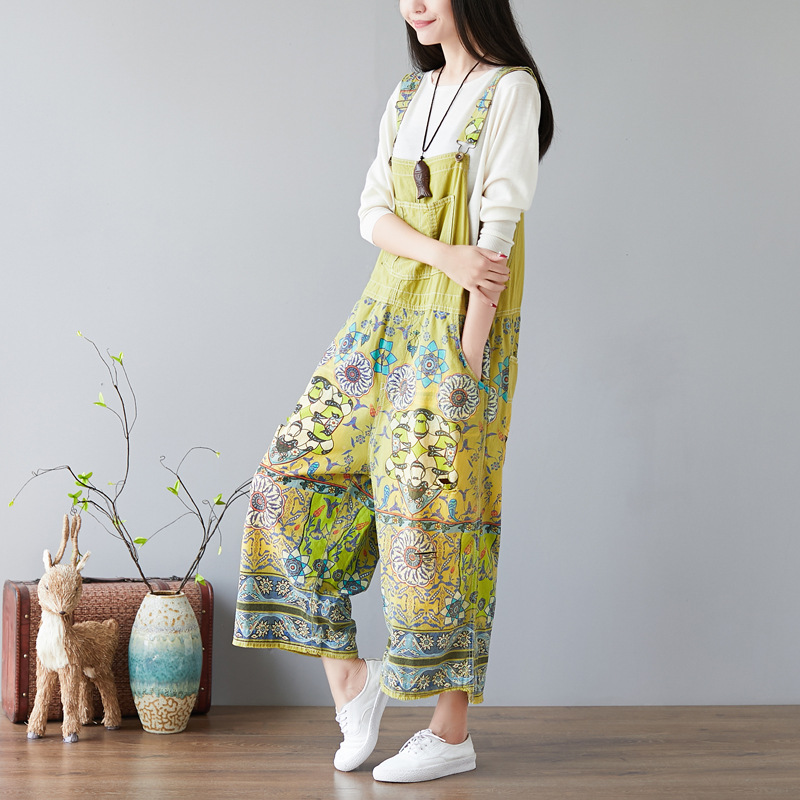 Title 12, Womens Printed Crotch Denim Wide-leg Pants, of...