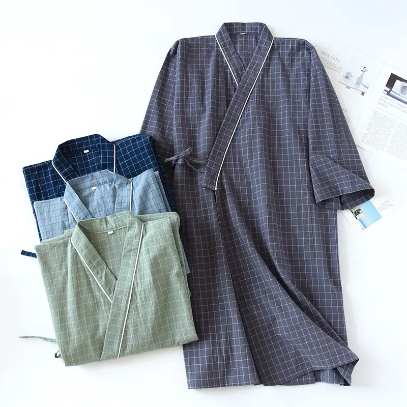 Spring And Summer Japanese Men's Kimono Nightgown