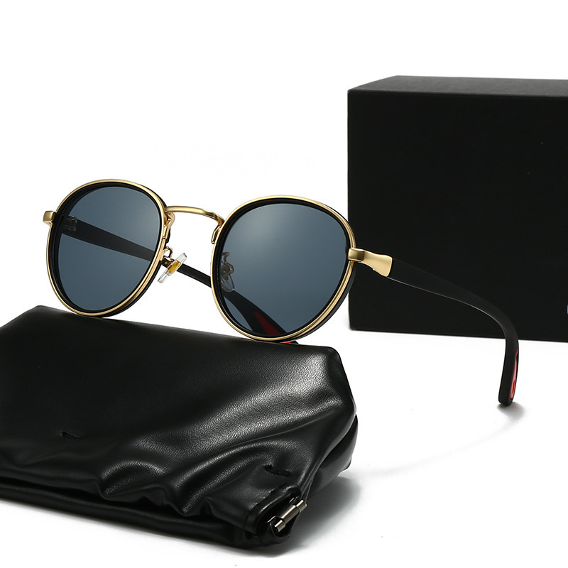 Women's Simple All-match Vintage Round Frame Sunglasses - Image 9