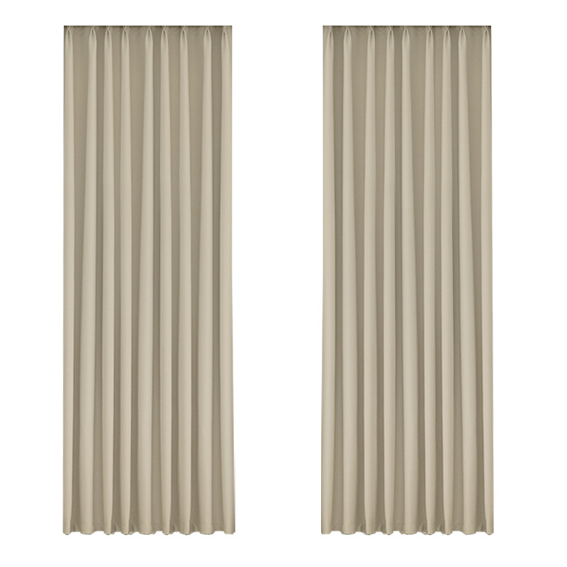 Milky-tea-colored Fully Blackout Nylon Curtains For A High-end Look In The Bedroom